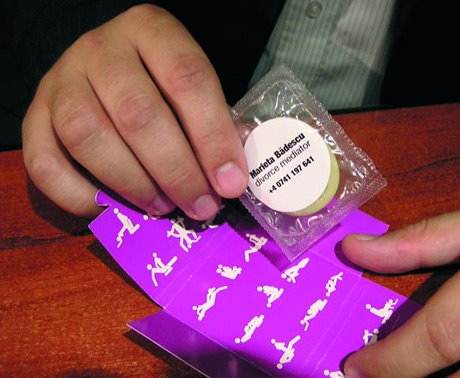 Carte de vizita prezervativ